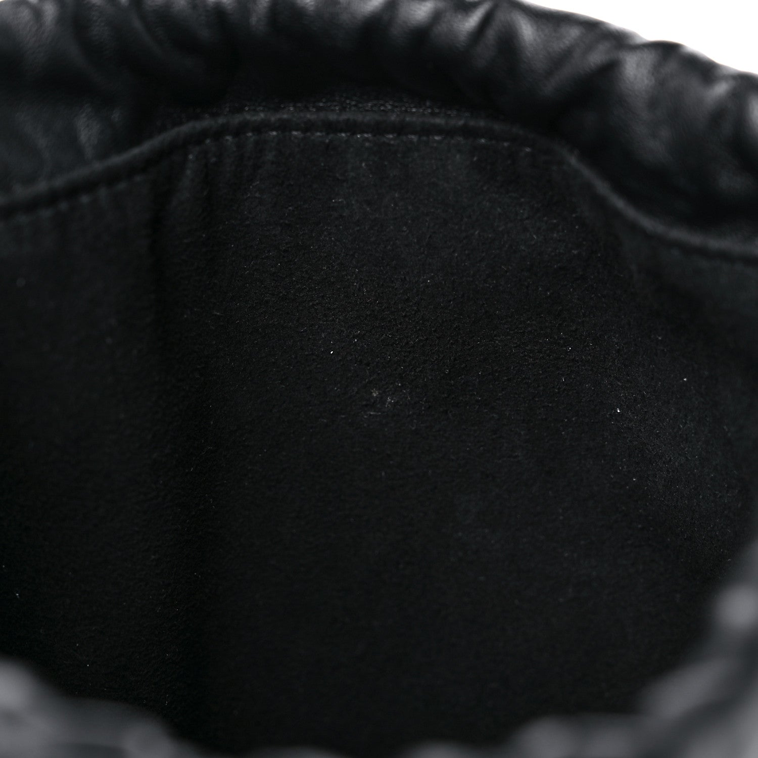 Fendi Soft Nappa Logo Small Drawstring Pouch Bag Black Sunflower 11 of 14