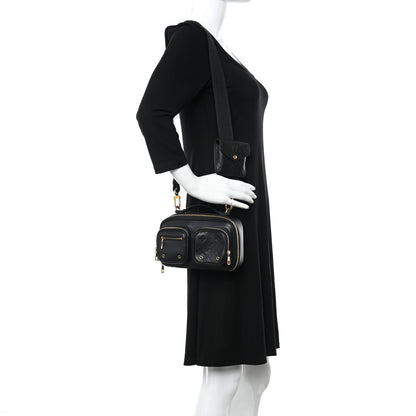 Louis Vuitton Calfskin Monogram Embossed Utility Bag Black 3 of 9