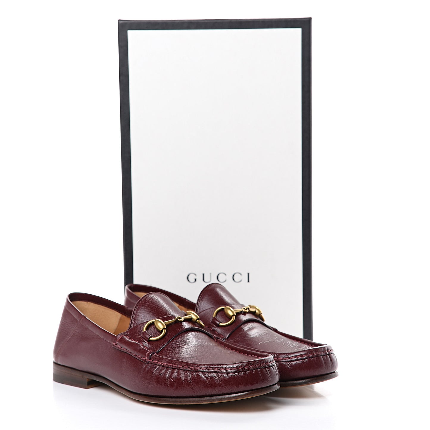 Goatskin Mens Horsebit Loafers 9 Bright Bordeaux