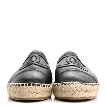 Chanel Lambskin CC Espadrilles 40 Black 3 of 9