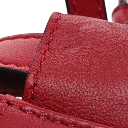Fendi Nappa Elaphe Monster Eyes Mini Peekaboo Iconic Satchel Ruby Bois de Rose Natural 13 of 15
