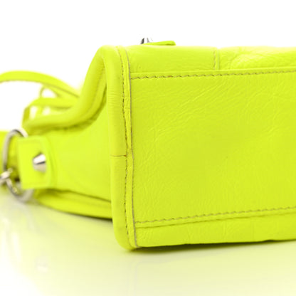 Balenciaga Agneau Classic Silver Hardware Mini City Jaune Fluo 10 of 11