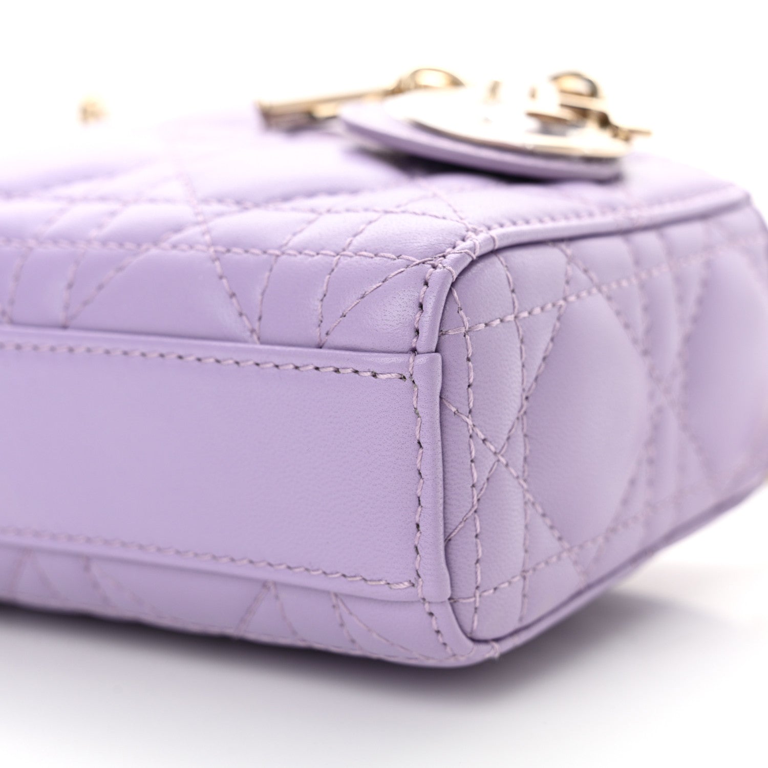 Christian Dior Lambskin Cannage Micro Lady D-Joy Light Purple 10 of 12