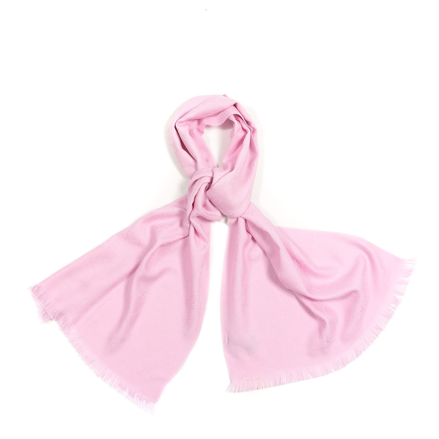 Wool Silk GG Monogram GGNat Scarf Rose