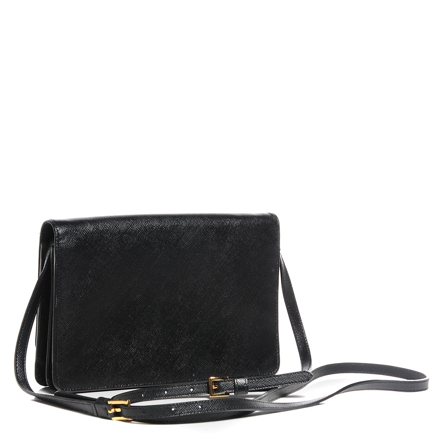 Prada Saffiano Mini Crossbody Bag Black 3 of 9