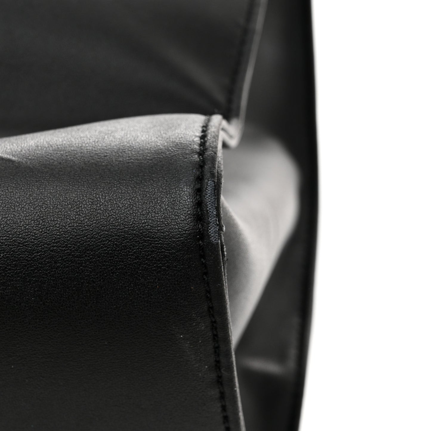 Vegan Leather Medium Shopping Bag Black