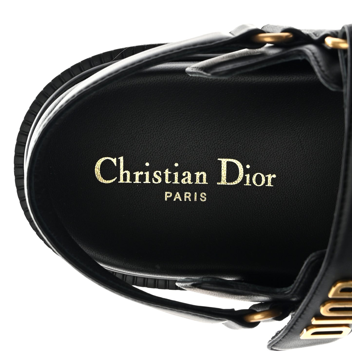 Lambskin Dioract 10mm Sandals 40 Black