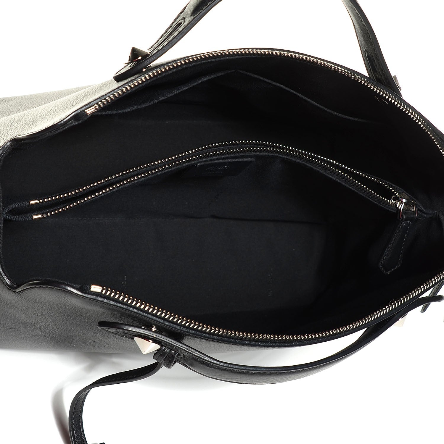 Fendi Vitello Dolce Large By The Way Boston Bag Black 5 of 9