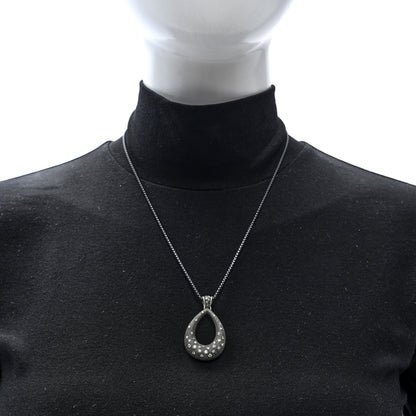 David Yurman Darkened Sterling Silver Diamond Midnight Melange Teardrop Pendant Necklace 2 of 5
