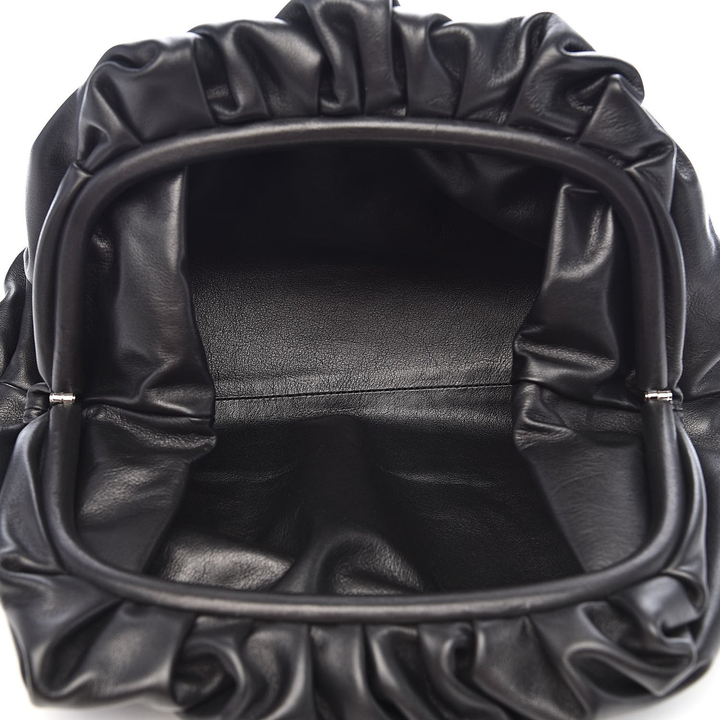 Smooth Butter Calf The Pouch Oversized Clutch Black