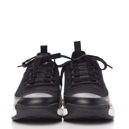 Chanel Velvet Calfskin Mixed Fibers CC Sneakers 37 Black 2 of 8