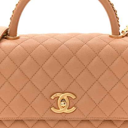 Chanel Caviar Quilted Small Coco Chain Handle Flap Brown 8 of 10