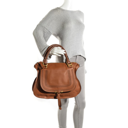 Chloe Calfskin Large Marcie Satchel Tan 2 of 8