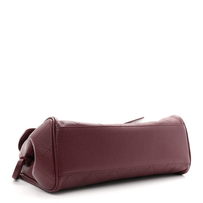 Chanel Grained Calfskin Stitched Urban Essentials Small Shopping Bag Burgundy 4 of 10