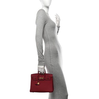 Hermes Togo Birkin 25 Rouge Grenat 2 of 11