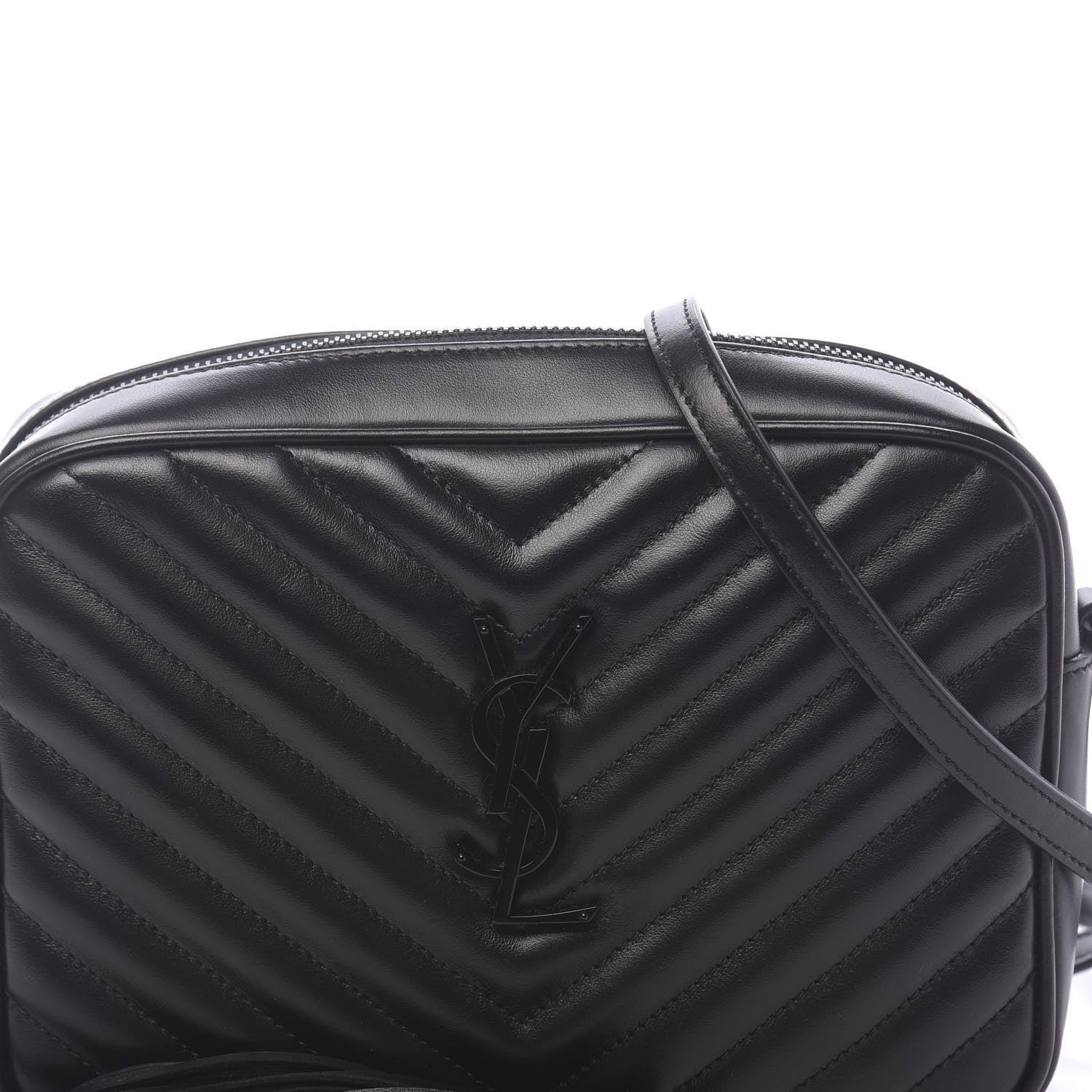 Saint Laurent Calfskin Matelasse Monogram Lou Camera Bag Black 10 of 10