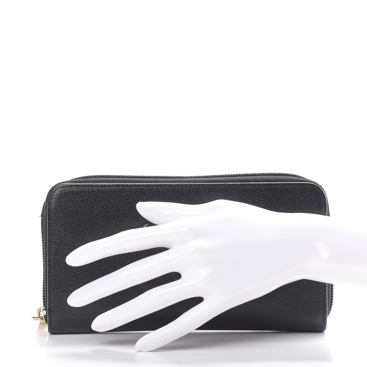 Chanel Caviar Large Timeless CC Zip Around Wallet Black 2 of 12