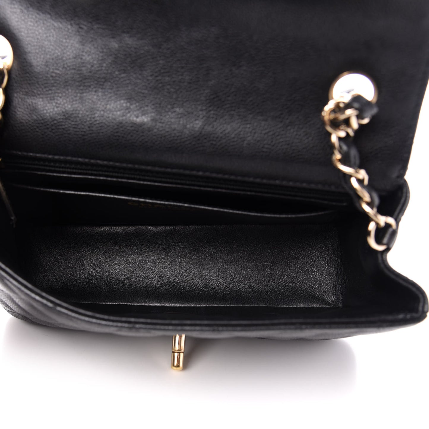 Caviar Quilted Mini Rectangular Flap Black