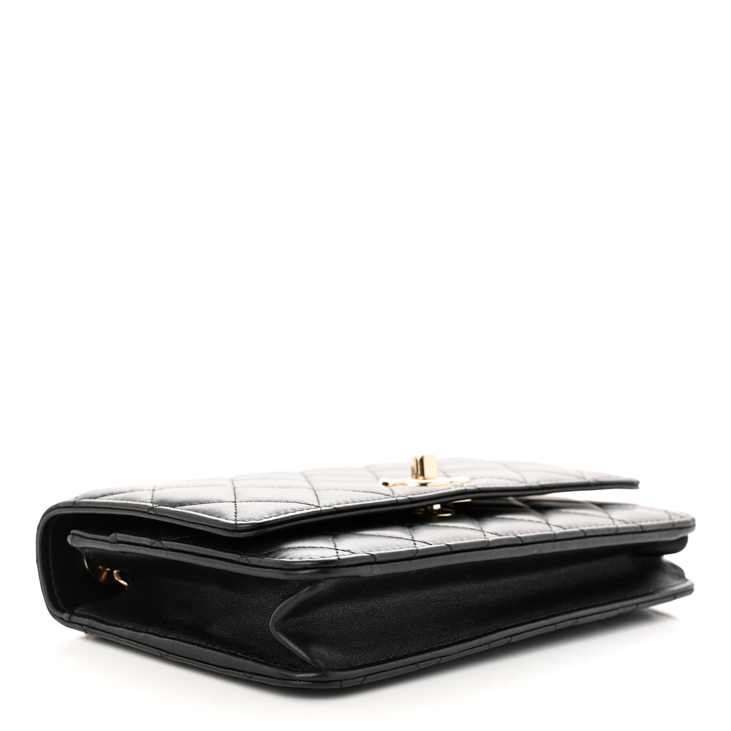 Chanel Lambskin Quilted Trendy CC Wallet On Chain WOC Black 4 of 12