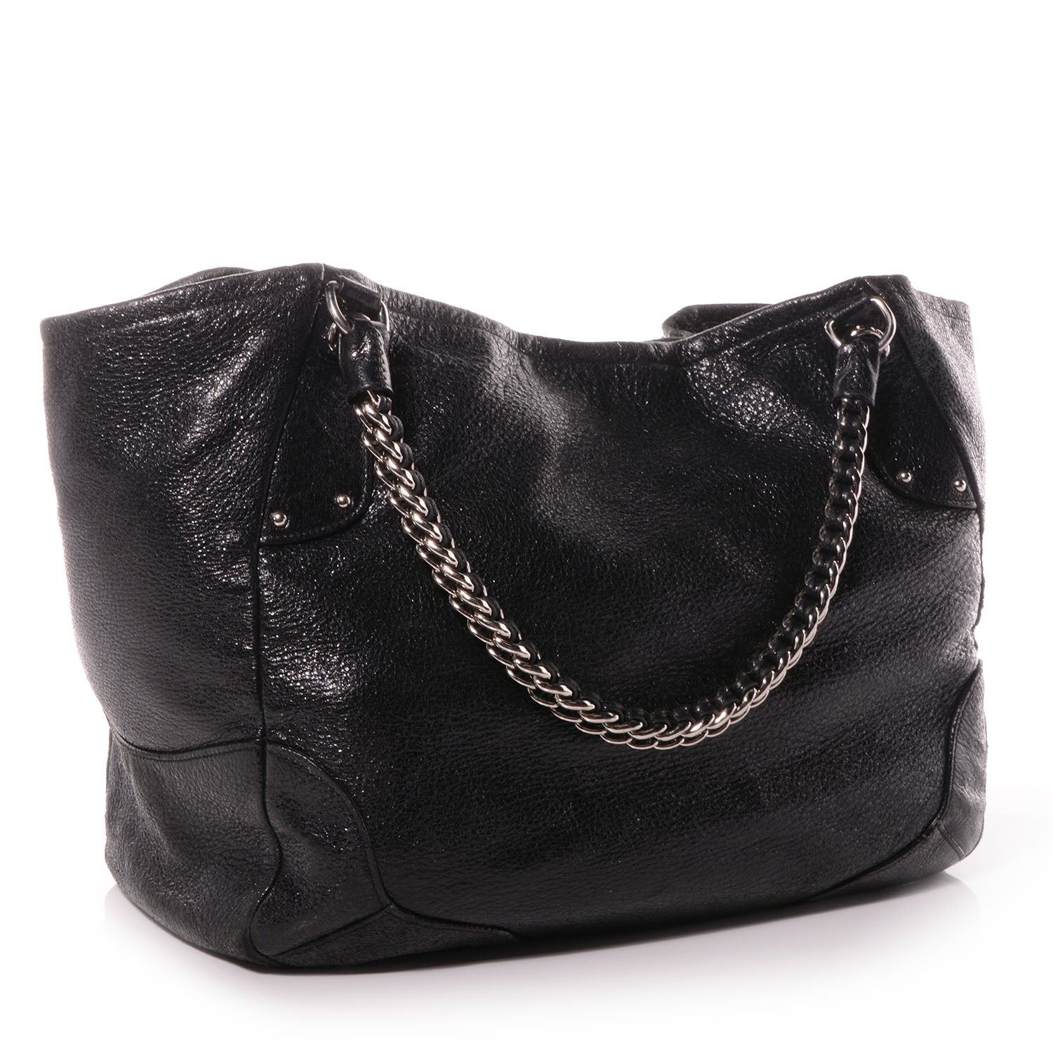 Prada Cervo Lux Chain Shoulder Bag Nero Black 3 of 12