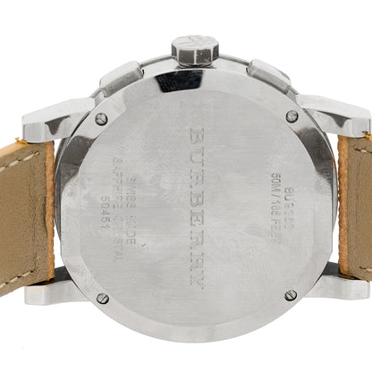 Burberry Stainless Steel Calfskin 43mm Haymarket Chronograph Quartz Watch BU9360 4 of 4