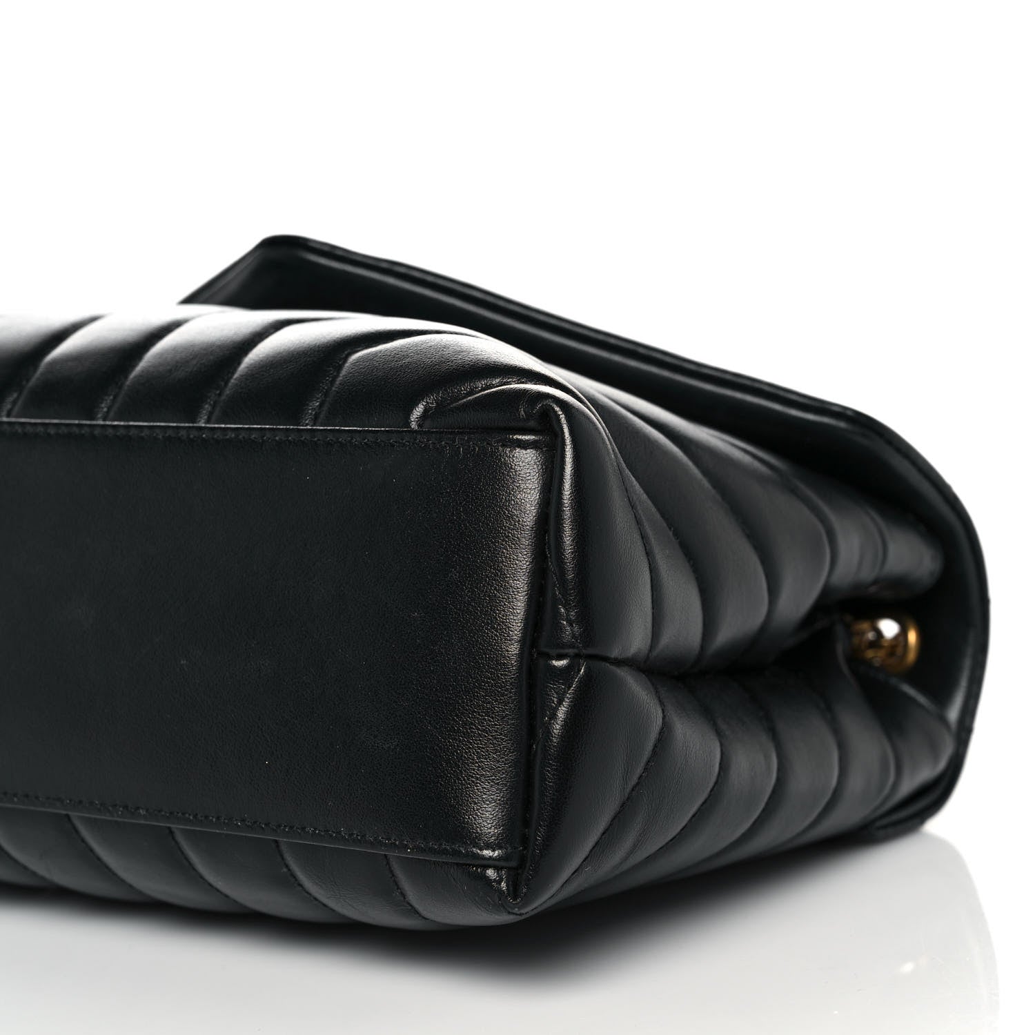 Saint Laurent Calfskin Y Quilted Monogram Small Loulou Chain Satchel Black 9 of 9