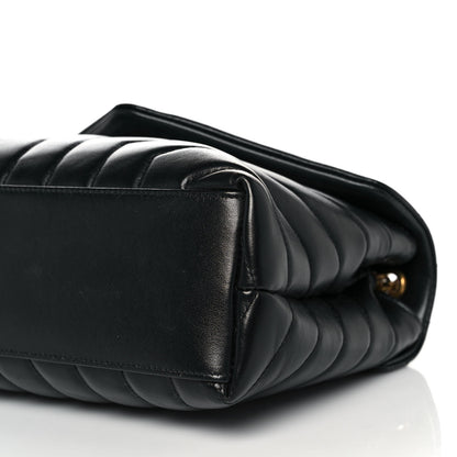 Saint Laurent Calfskin Y Quilted Monogram Small Loulou Chain Satchel Black 9 of 9