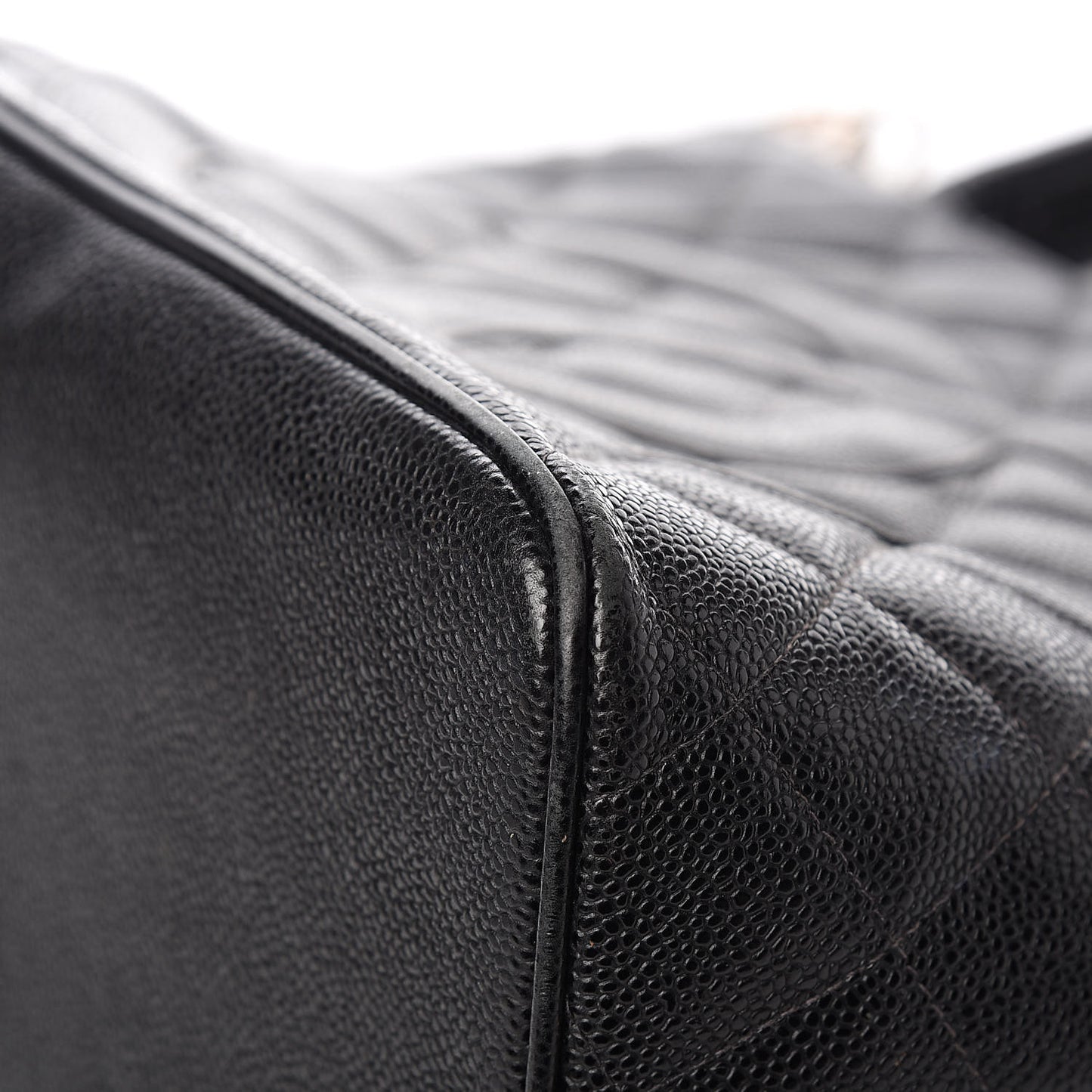 Caviar Quilted Medallion Tote Black