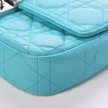 Christian Dior Lambskin Cannage Miss Dior Promenade Pouch Turquoise 9 of 15