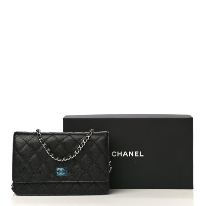 Chanel Caviar Quilted Wallet On Chain WOC Black 10 of 12