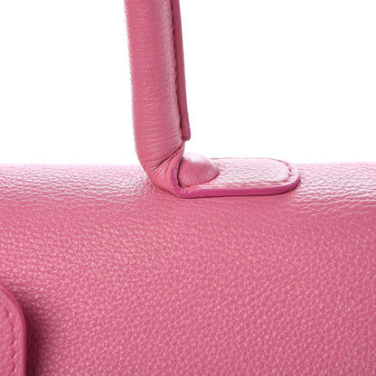 Delvaux Grained Calfskin MM Brillant Satchel Pink 11 of 17