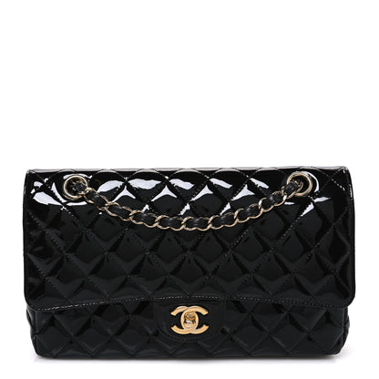 Chanel Patent Quilted Medium Double Flap Black 1 of 10