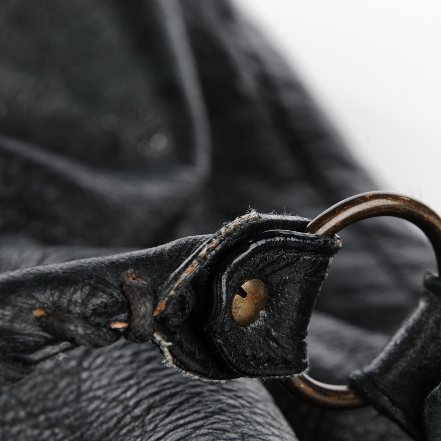 Agneau Classic Hardware Day Hobo Black