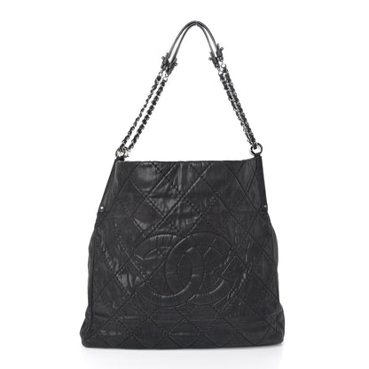 Chanel Iridescent Calfskin Large Sea Hit North South Tote Black 1 of 11