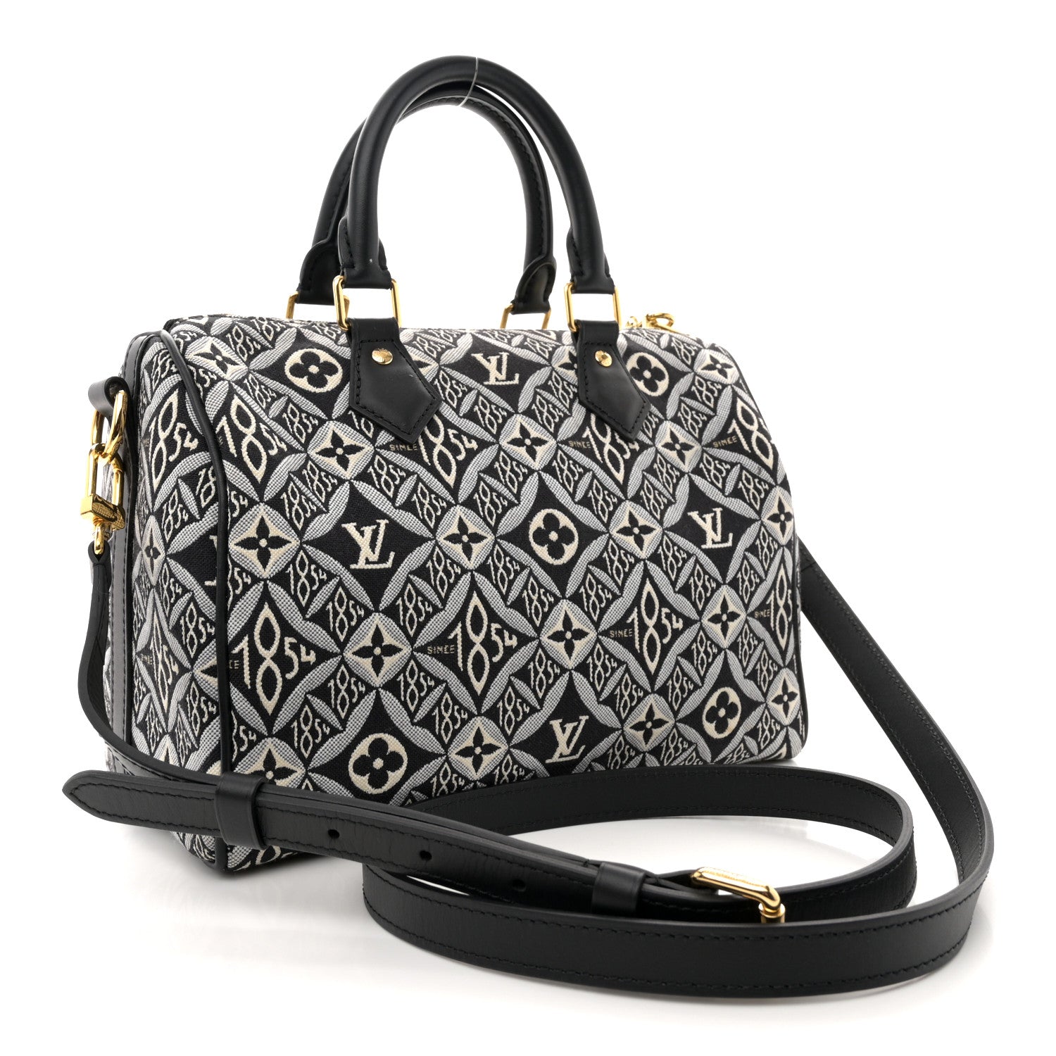 Louis Vuitton Jacquard Since 1854 Speedy Bandouliere 25 Grey 3 of 13