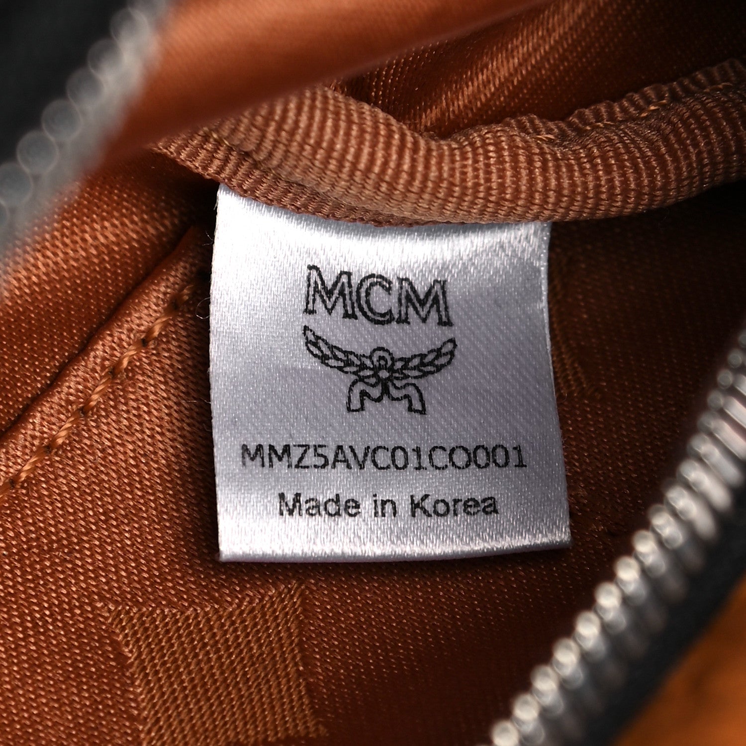 MCM Visetos Waist Bag Black Cognac 6 of 9
