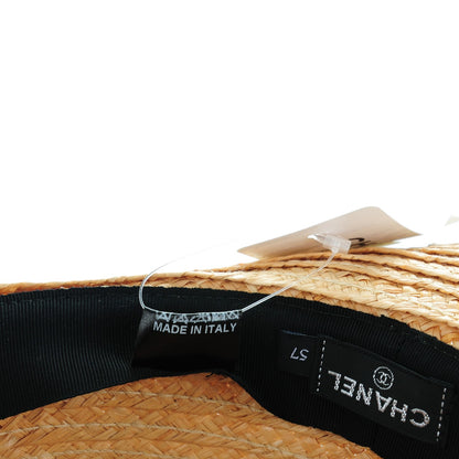 Chanel Straw CC Floppy Hat 57 Beige 6 of 7
