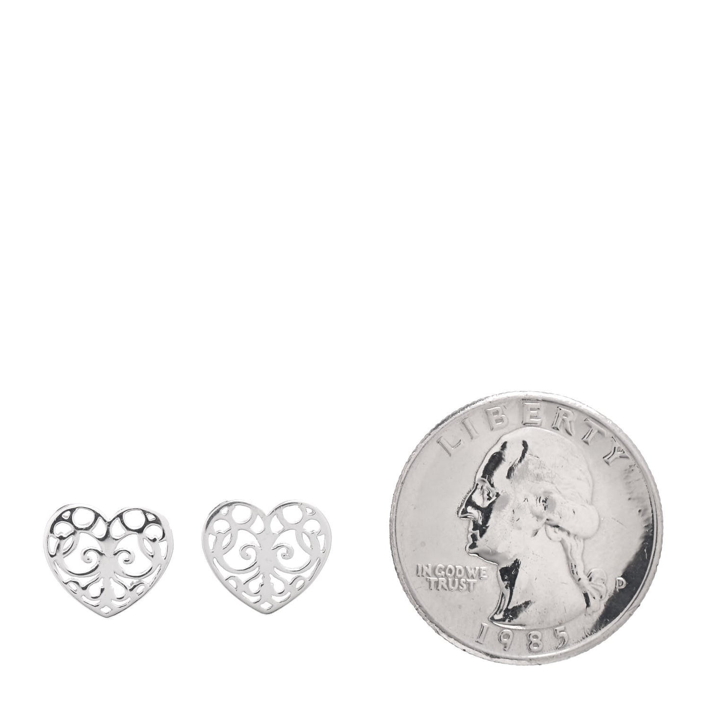 Sterling Silver Enchant Heart Earrings