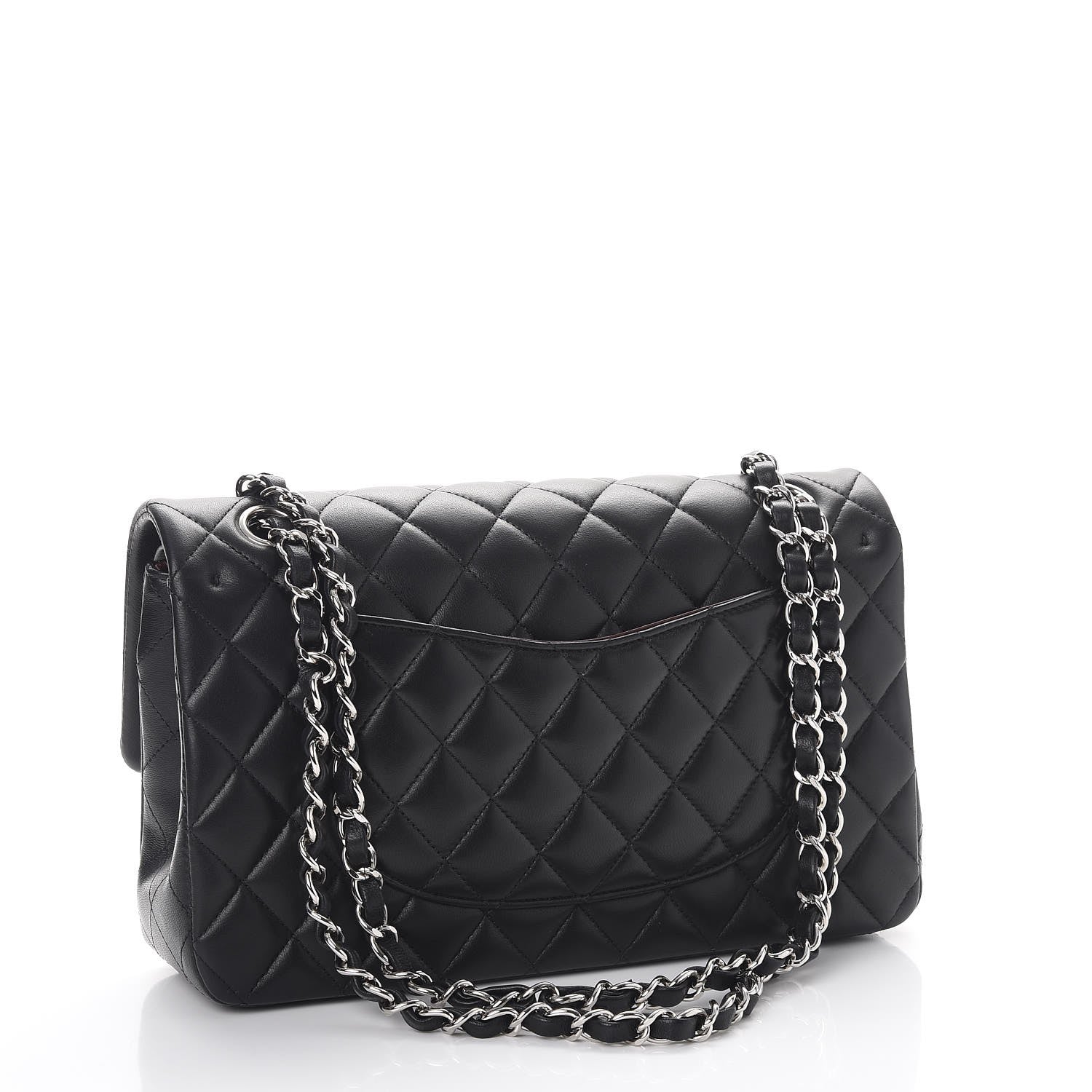 Chanel Lambskin Quilted Medium Double Flap Black 3 of 9