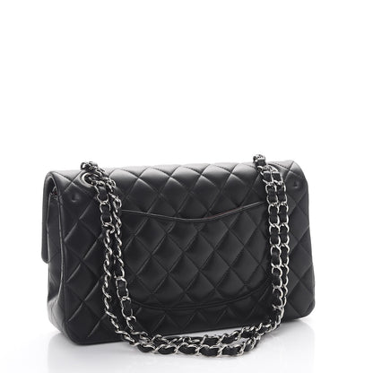 Chanel Lambskin Quilted Medium Double Flap Black 3 of 9