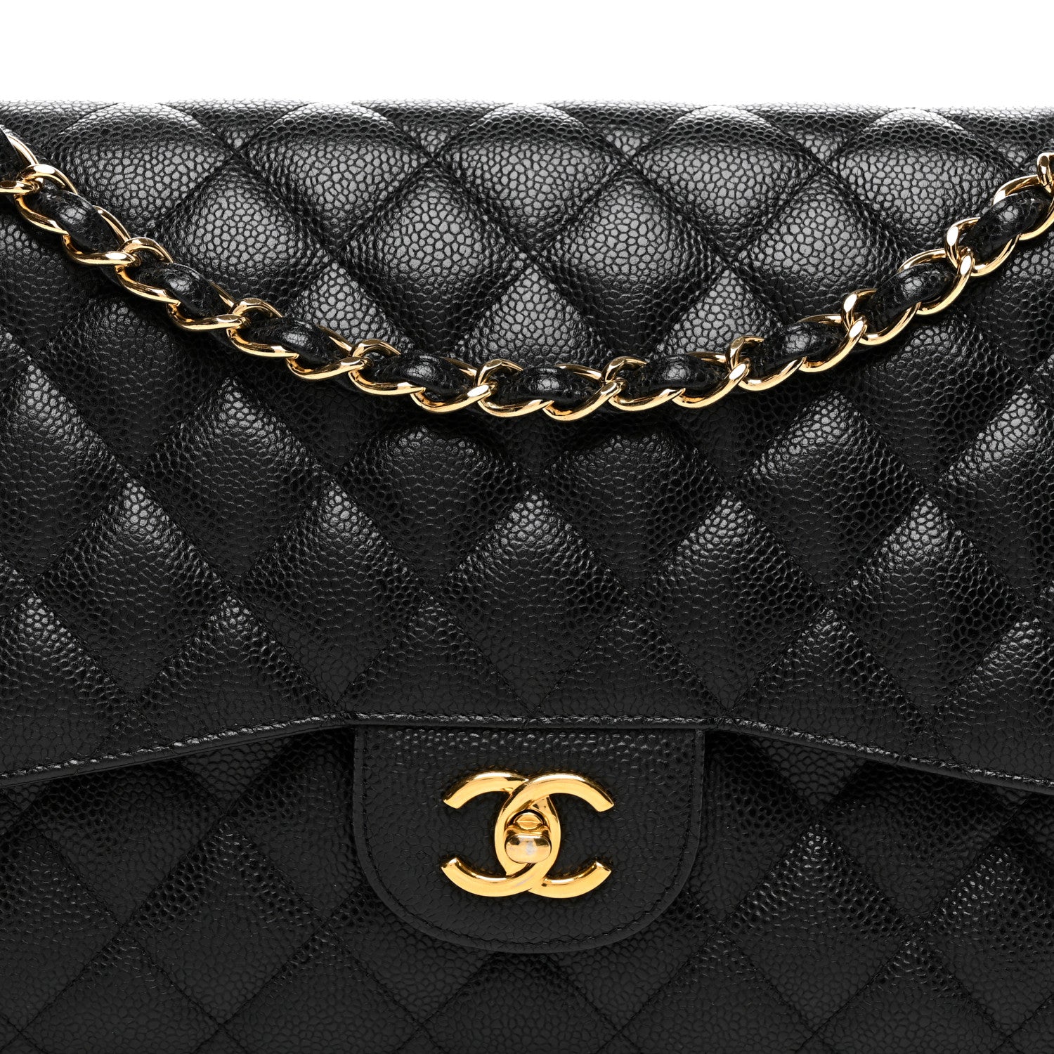 Chanel Caviar Quilted Jumbo Double Flap Black 8 of 10