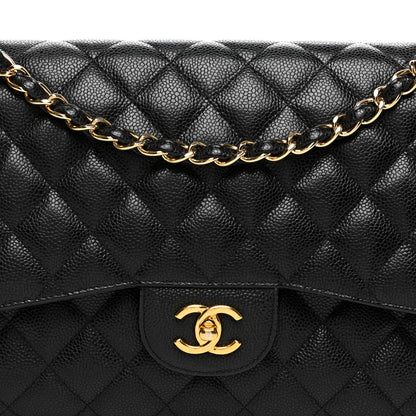 Chanel Caviar Quilted Jumbo Double Flap Black 8 of 10