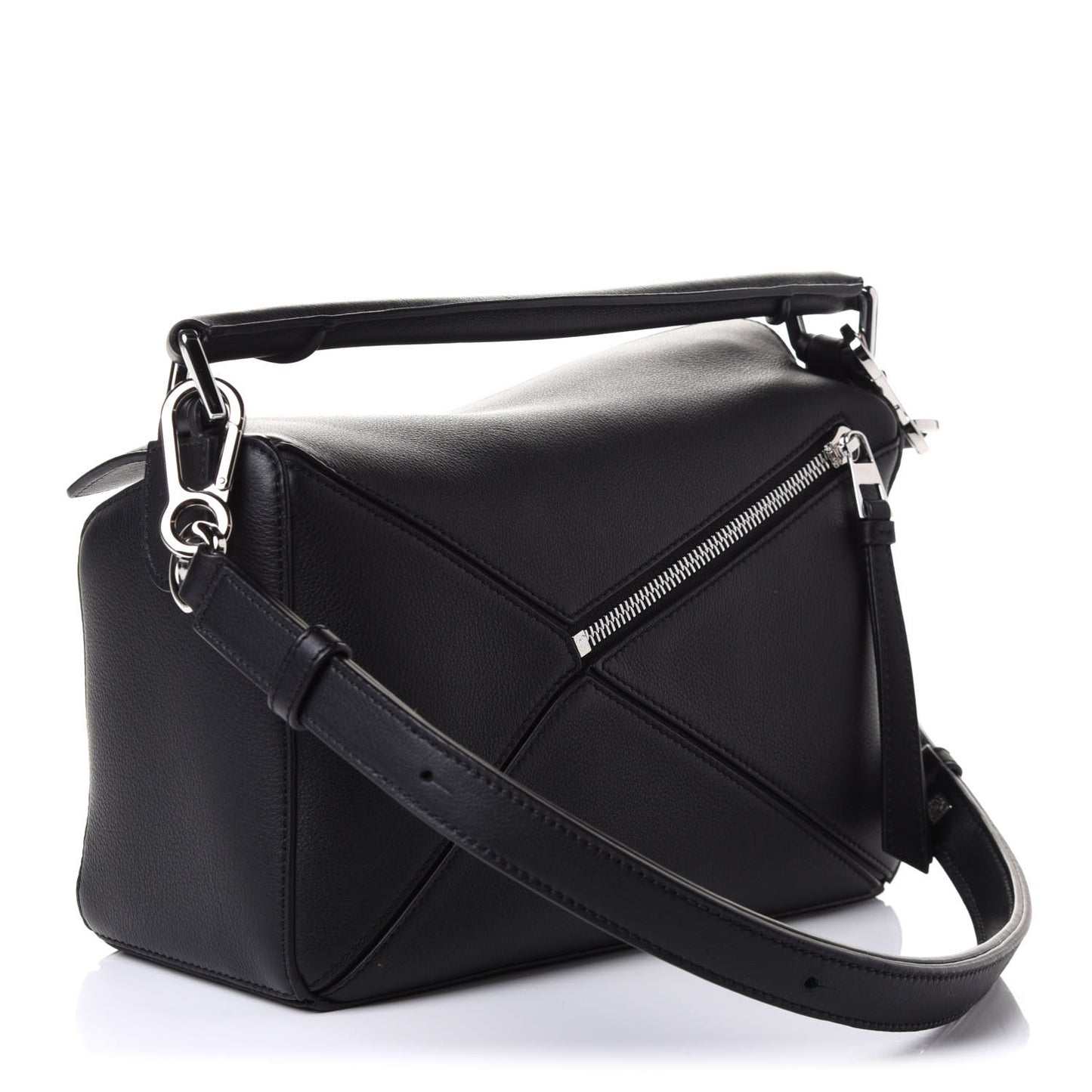 Calfskin Small Puzzle Bag Black