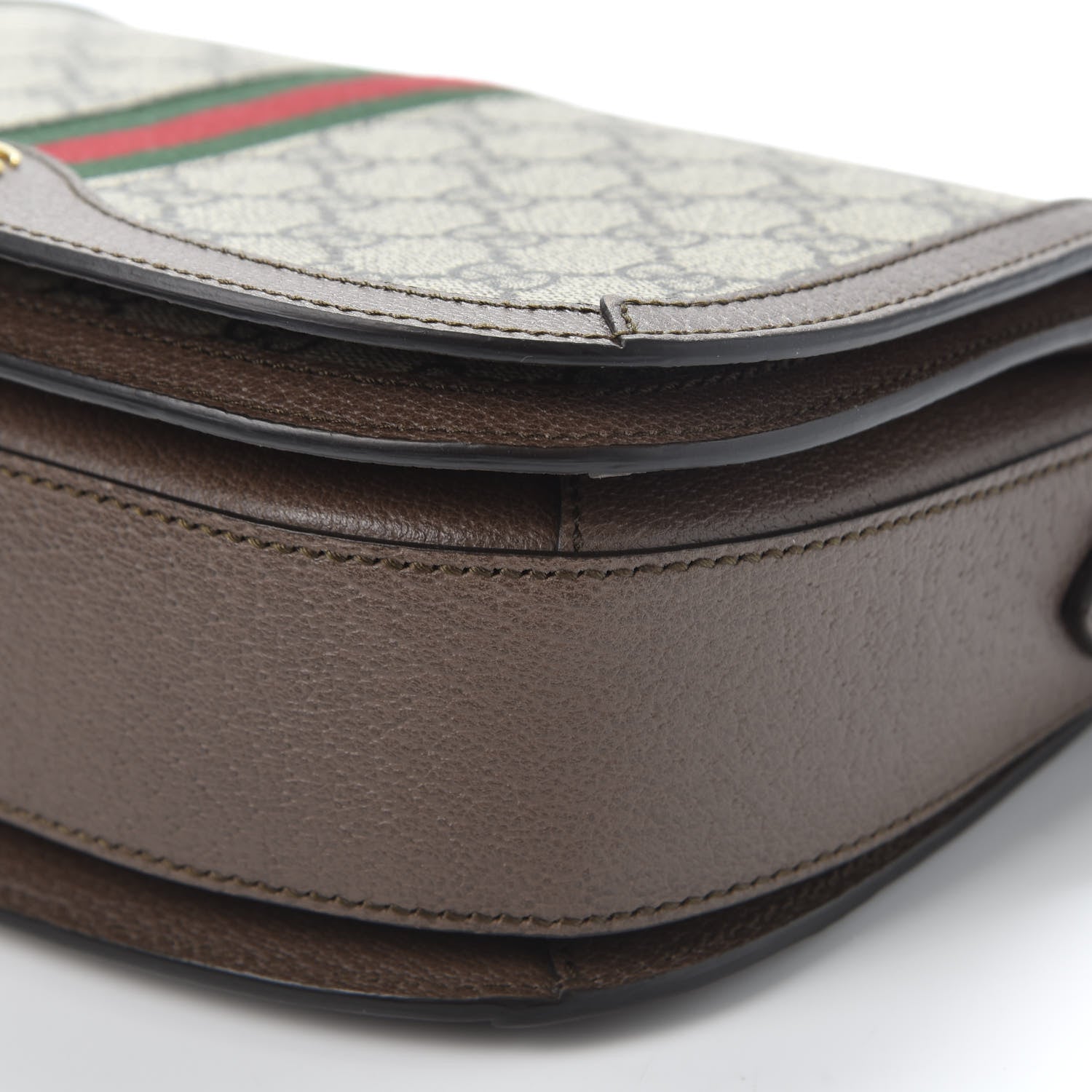 Gucci GG Supreme Monogram Web Small Ophidia Flap Messenger Bag Brown 6 of 10