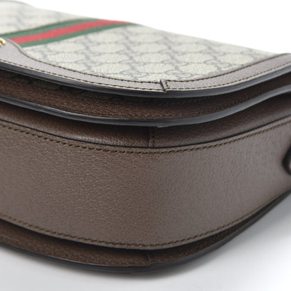 Gucci GG Supreme Monogram Web Small Ophidia Flap Messenger Bag Brown 6 of 10