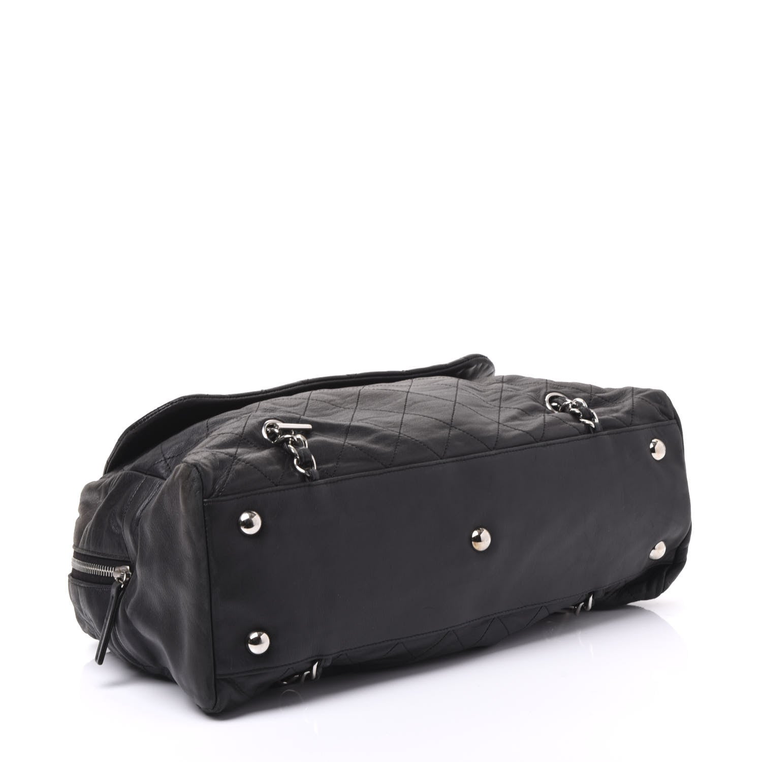 Chanel Lambskin Stitched Shoulder Bag Black 3 of 11