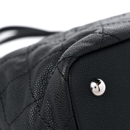 Chanel Grained Calfskin Quilted Small Daily Shopping Tote Black 9 of 12