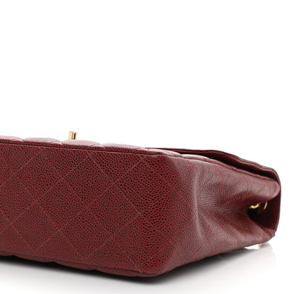 Chanel Caviar Quilted Jumbo Single Flap Bordeaux 11 of 11