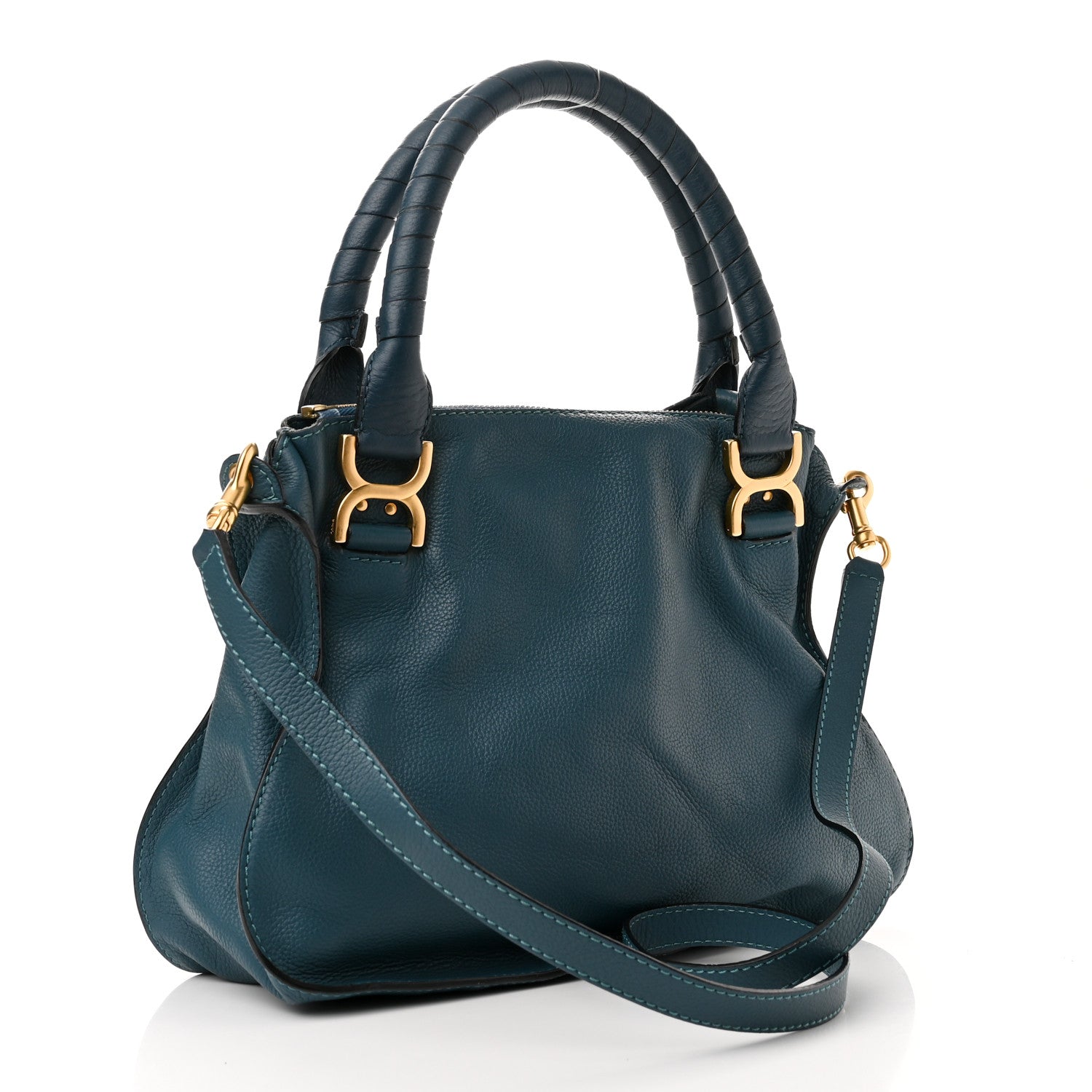 Chloe Calfskin Medium Marcie Satchel Navy 2 of 9