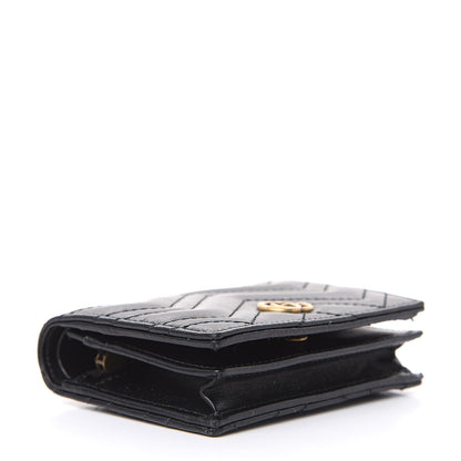 Gucci Calfskin Matelasse GG Marmont Card Case Wallet Black 4 of 7